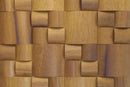 Iroko Straw Pattern Thermowood Mesh-mounted Mosaic Wall Tile 984003 top view