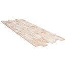 Ivory Beige Ledger 3D Panel 6"x24" Split-face Natural Travertine Wall Tile