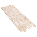 Ivory Beige Ledger 3D Panel 6"x24" Split-face Natural Travertine Wall Tile