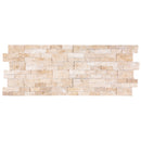 Ivory Beige Ledger 3D Panel 6"x24" Split-face Natural Travertine Wall Tile