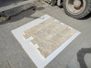 Ivory Light Travertine 4xFree-length split face wall tile angle view