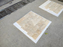 Ivory Light Travertine 6xFree-length split-face wall tile angle angle view