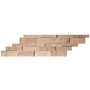 Ivory Beige Cambria Ledger 3D Panel 6.8"x20.8" Split-face Natural Travertine Wall Tile