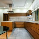 Ivory iridescent 12x12 glass meshmounted mosaic tile THDW3-SH-IVRYIR3-4X3-4GL product shot ktichen view