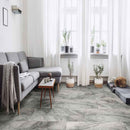 Kaya onda gray 24x48 polished porcelain floor and wall tile NKAYONDGRA2448P product shot room view