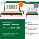 [Buy 1 Get 1] Kaylin Solid Wood Bed Frame & Nightstand