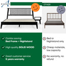 [Buy 1 Get 1] Kaylin Solid Wood Bed Frame & Nightstand