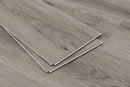 SPC Vinyl Rigid Core 7" Width 60" RL, 6mm Thick, 1.5mm IXPE Keystone Grey, Invicta Floors - Mazzia Collection edge plank view