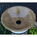 HANDCRAFTED NOCE BROWN TRAVERTINE SINK