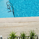 Tuscany Aegean Pearl 12"x24" Marble Pool Coping - MSI Collection room shot outdoor pool view