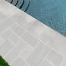 Arterra Beton Blanco 13"x24" Porcelain Pool Coping - MSI Collection room shot outdoor pool view
