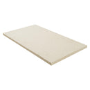 Beige rectangular stone slab on a white background