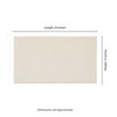 Beige rectangular tile with dimensions labeled on a white background