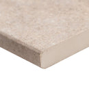 Arterra Quartz Beige 13"x24" Porcelain Pool Coping-Eased Edge - MSI Collection product shot edge view