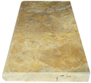 Tuscany Riviera Coping 12"x24" Brushed Travertine Pool Coping - MSI Collection top view