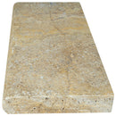 Tuscany Scabas 12"x24" Brushed Travertine Pool Coping - MSI Collection product shot edge view