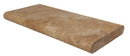 Tuscany Walnut 16"x24" Brushed Double Bullnose Travertine Pool Coping - MSI Collection edge view