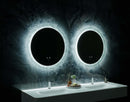 Frysta Round LED Frameless Mirror with Dimmer and Defogger Villohome