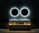 Frysta Round LED Frameless Mirror with Dimmer and Defogger Villohome