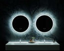 Frysta Round LED Frameless Mirror with Dimmer and Defogger Villohome