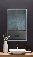 Immersion LED Lighted Bathroom Vanity Mirror with Bluetooth, Defogger, and Digital Display Villohome