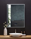 Immersion LED Lighted Bathroom Vanity Mirror with Bluetooth, Defogger, and Digital Display Villohome