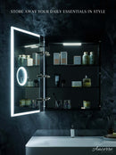 Pagani LED Mirror Cabinet with Defogger, Dimmer, Magnifier & USB outlet Villohome