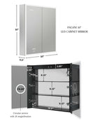 Pagani LED Mirror Cabinet with Defogger, Dimmer, Magnifier & USB outlet Villohome
