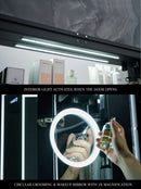 Pagani LED Mirror Cabinet with Defogger, Dimmer, Magnifier & USB outlet Villohome