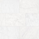 Crystal White 16"x24" Sandblast Marble Pavers - MSI Collection wall view