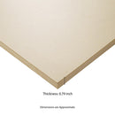 Beige cardboard sheet with a thickness measurement of 0.79 inch on a white background