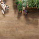 Arterra Lucas Betulla 12"x 48" Matte Brown Porcelain Paver Floor Tile - MSI Collection product shot outdoor view