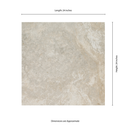 Tervi Silver 24"x24" Matte Porcelain Paver room shot profile view 2