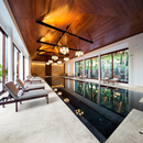 Tervi Silver 24"x24" Matte Porcelain Paver room shot pool view