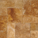 Tuscany Riviera Travertine Tumbled Paver Kits - MSI Collection product shot wall view 2