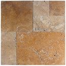 Tuscany Riviera Travertine Tumbled Paver Kits - MSI Collection product shot wall view