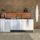 Tuscany Riviera 16"x 24" Travertine Tumbled Paver Floor Tile - MSI Collection room shot kitchen view