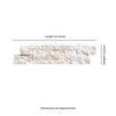 ROCKMOUNT Mayra White Ledger Panel 6"x24" Natural Limestone Wall Tile - MSI Collection