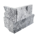 XL Rockmount Atlantic Blue 9"x18" Splitface Marble Ledger Corner Wall Tile - MSI Collection