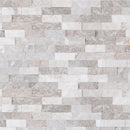 Rockmount Luna Gray 6"x18" Marble Splitface Ledger Corner Panel Wall Tile - MSI Collection product shot wall view