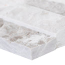 Rockmount Luna Gray 6"x18" Marble Splitface Ledger Corner Panel Wall Tile - MSI Collection product shot profile view