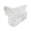 XL Rockmount Sierra White 9"x18" Splitface Marble Ledger Corner Wall Tile - MSI Collection