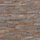 Rockmount Amber Falls Splitface Ledger Corner 6"x18" Natural Quartzite Wall Tile product shot wall view