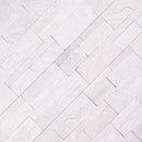 XL ROCKMOUNT Arctic Gray 9"x24" Splitface Ledger Panel Quartzite Wall Tile - MSI Collection panel view angle 