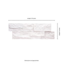 XL ROCKMOUNT Arctic Gray 9"x24" Splitface Ledger Panel Quartzite Wall Tile - MSI Collection panel view measurement
