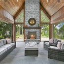 XL ROCKMOUNT Sierra Blue 9"x24" Splitface Ledger Panel Quartzite Wall Tile - MSI Collection living outdoor view 2