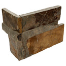 XL ROCKMOUNT California Gold 9"x18" Splitface Ledger Panel Corner Slate Wall Tile - MSI Collection angle view