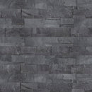 XL ROCKMOUNT Premium Black 9"x24" Splitface Ledger Panel Slate Wall Tile - MSI Collection wall view