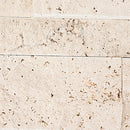 XL ROCKMOUNT Roman Beige 9"x24" Splitface Ledger Panel Travertine Wall Tile - MSI Collection panel closeup view