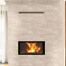 XL ROCKMOUNT Roman Beige 9"x24" Splitface Ledger Panel Travertine Wall Tile - MSI Collection panel wall view